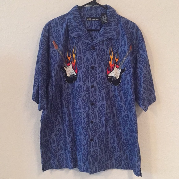 Vintage Other - Y2K Vintage No Boundaries Guitar Button Down Shirt